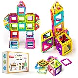 ✅ 【 Material de alta calidad magnetic blocks 】Juegos Magneticos Educativos hecho de material de plástico ABS no tóxico, muy resistente y duradero. Imán de neodimio de la mejor calidad certificada y fuerte magnetismo, los bloques magnéticos vienen con bordes redondeados no afilados para que no te preocupes por tu pequeño.