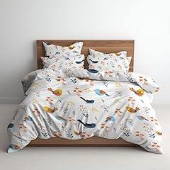 Bird Leaf Printed White