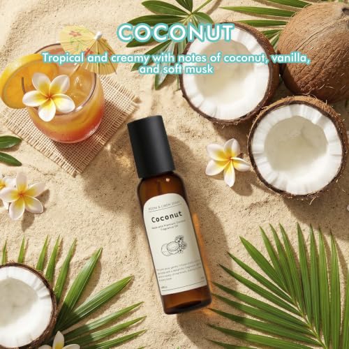 Image of Fragrance Room Spray, Coconut Scent, Air Fresheners for Home | with Notes of Tropical Fruits, Long Lasting Room Air Freshener & Odor Eliminator for Home, Bathroom, Bedding, 2 x 4.06 oz