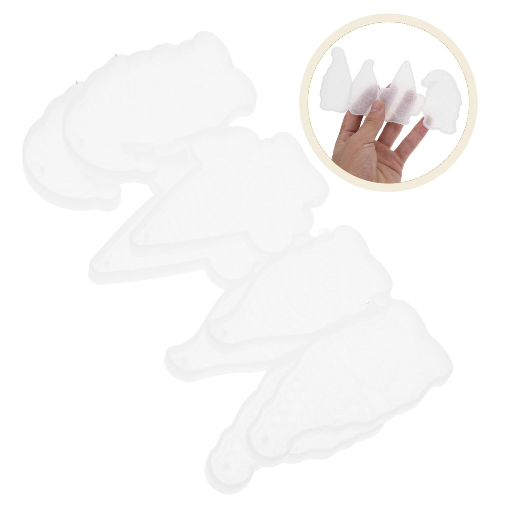 5 Set Stampo Per Portachiavi Forma in Silicone Per Creazioni Fai Da Te Facile Da Usare Adatto Principianti Professionisti 2 Pezzi * 5