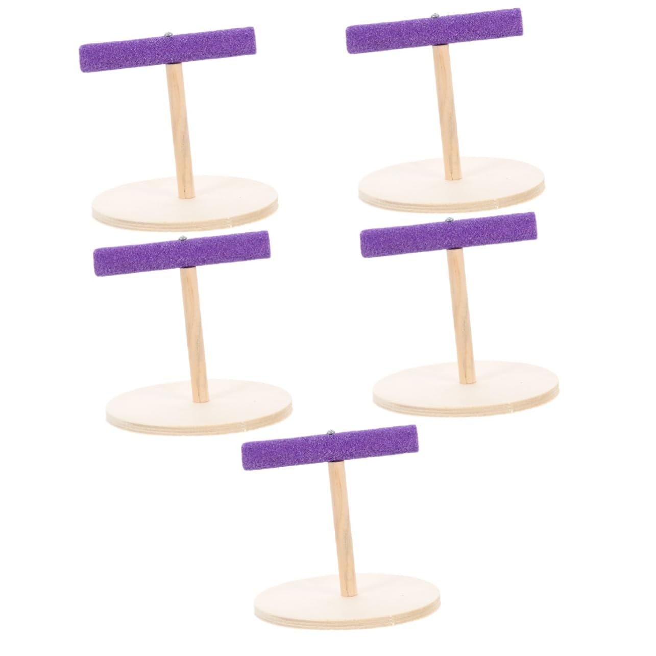 POPETPOP 5piezas Percha De Madera para Periquitos y Aves Pequeñas Juguete Interactivo De Oficina Diseño Seguro y Creativo para Aves Estilo Chic y Decorativo para Crear Cálidos