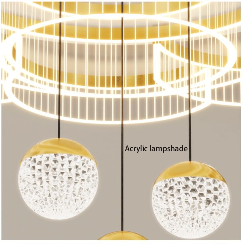 Plafonnier LED moderne à intensité variable chic pour salon