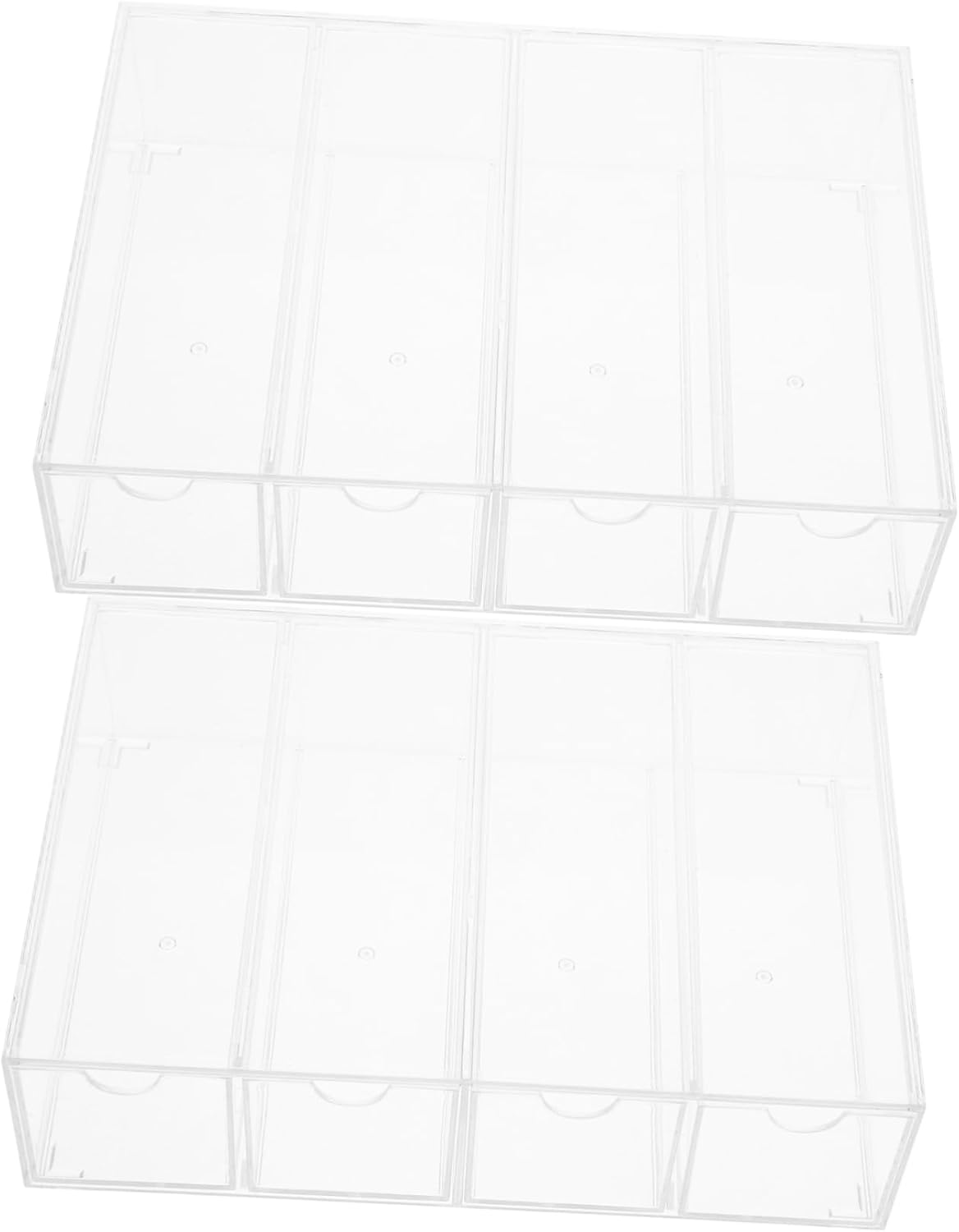 Homoyoyo 2pcs Acrylic Sunglasses Organizer Drawer Eyeglasses Storage Box for Makeup Stationery and Items Versatile Display Case for Use