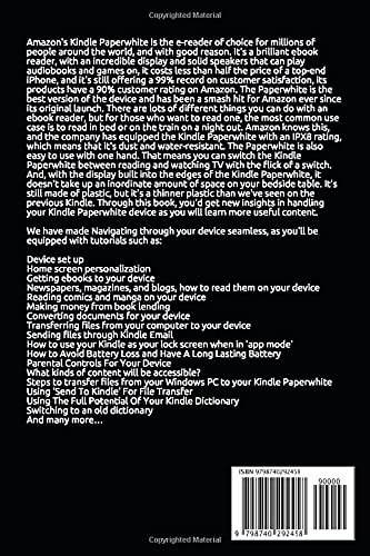 Kindle Paperwhite User Guide: The Complete User Manual with Tips & Tricks for Beginners and Pro to Master the All-New Kindle Paperwhite 10th Generation Features - Thumbnail 2