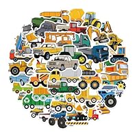 Truck & Transport Stickers for All Ages,50PCS Heavy-Duty Vinyl Decals for Laptops Water Bottles Luggage - Cool Vehicle Stickers for Boys Girls Teens