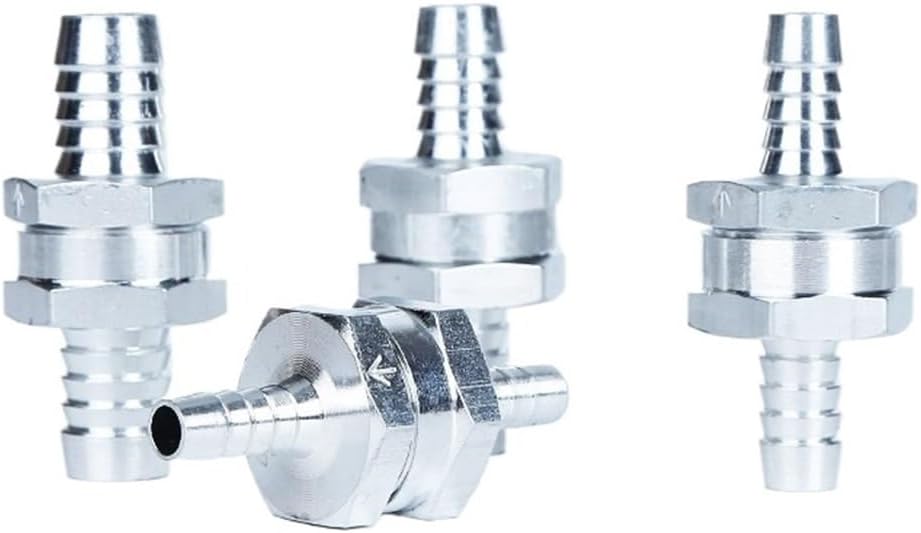 Gasoline diesel fuel pump one-way check valve 4/6/8/10/aluminum alloy one-way valve car boat hand oil pump accessories(14MM thread)