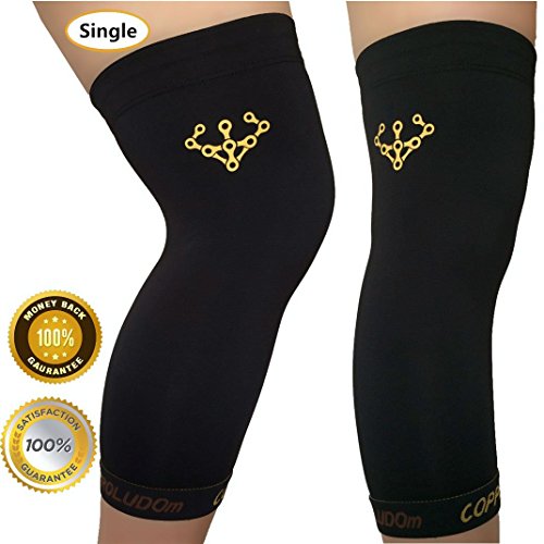 Roludom Knee Sleeves ( Single ) Support & Compression for Weightlifting, Powerlifting & CrossFit,Outdoor & Gym - Both Women & Men