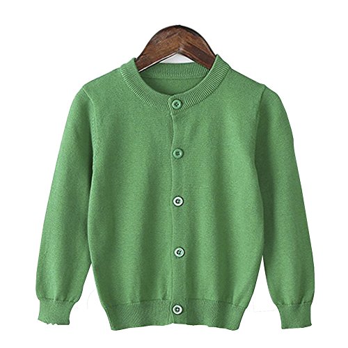 HZYBABY Baby Boys Girls Spring Autumn Button-Down Cotton Solid Jacket Long Sleeve Knit Cardigan Sweater