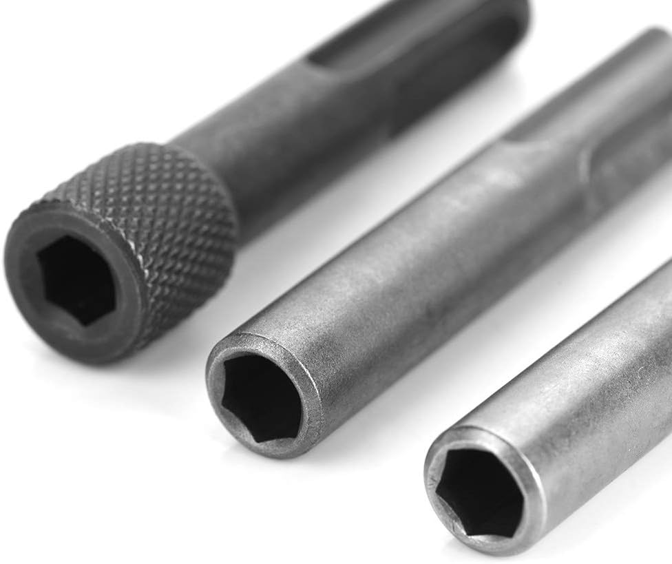 3Pcs SDS Socket Adapter Set 1/4" Hex Shank Screwdriver Bit Holder Socket Adapter Converter for SDS Hammer Drill - - 