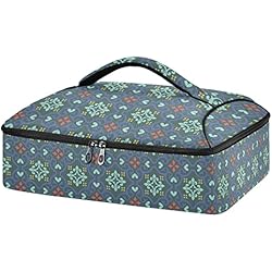 Cacerola Portuguesa Cacerola tradicional portuguesa ornamentada con aislamiento para alimentos fríos y calientes, portátil, bolsa de transporte para lasaña, para viajes, picnic, camping, fiesta
