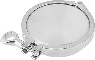 4 Virola de Triple Abrazadera, Kit de Accesorios de Tubería Sanitaria de Acero Inoxidable Juego de Tapas de Extremo Sani...