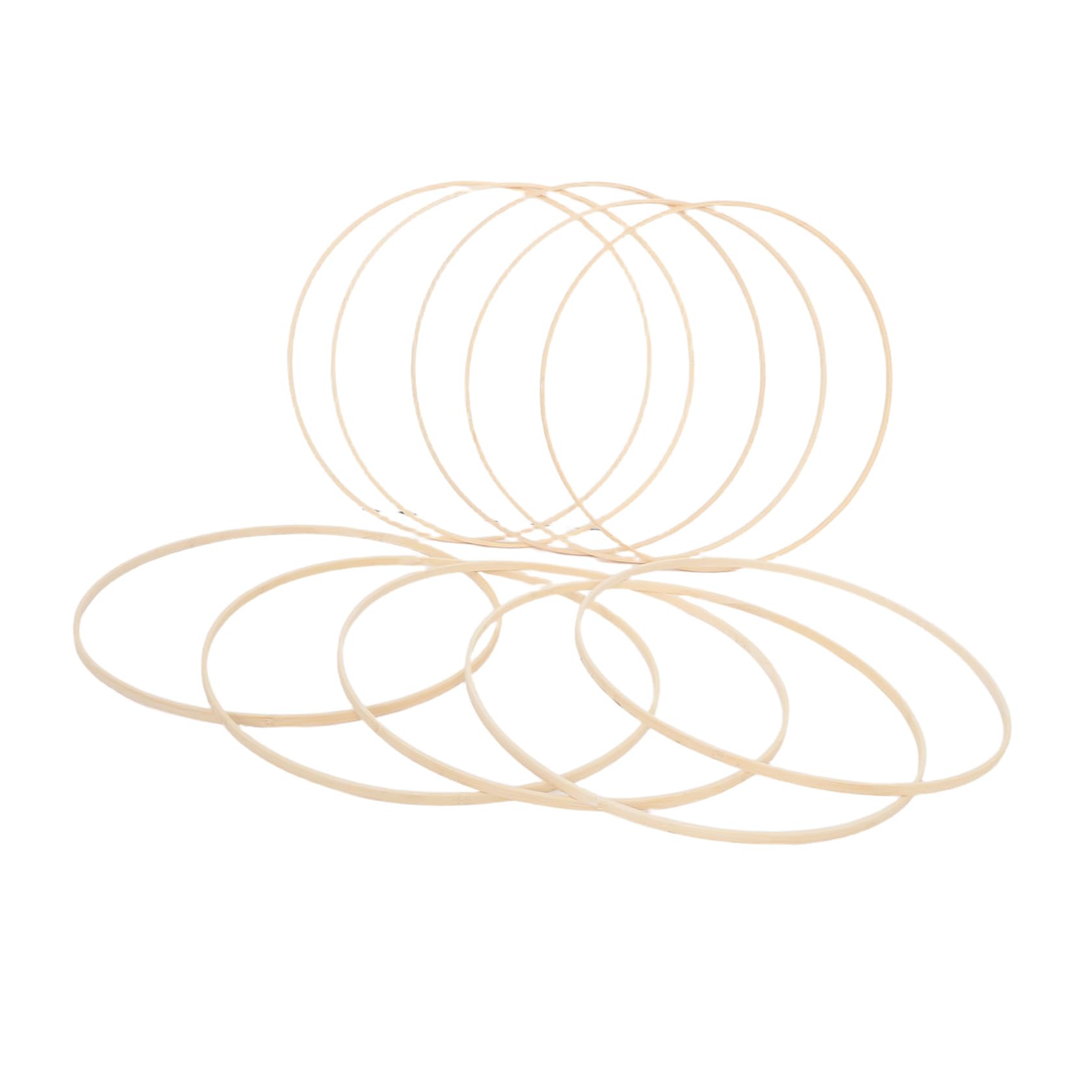 Anelli in Bambù per Ghirlande Floreali 10 Pezzi, 40 Cm, Design Leggero e Resistente, per Decorazioni Campestri e Fai da Te a Casa