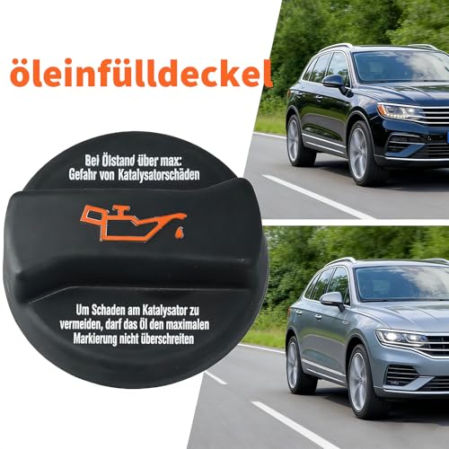 Öldeckel, Öleinfülldeckel für Fahrzeuge, 2 Stück Set für Motorölwartung, Kompatibel mit verschiedenen Automodellen