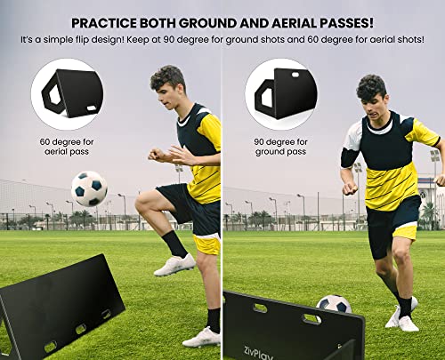 Soccer Rebounder Board Rebounder Soccer Wall Rebounder With Large 45 X 18 Portable 2 Angle Soccer Training Equipment Wall For Adults Goal Training Soccer Kickback Ball Passing Soccer Rebound Trainer #TOP2