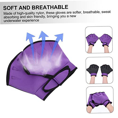 BESPORTBLE 4 Pares De Luvas De Natação Pesos De Piscina Para Exercícios Aquáticos Luvas Impermeáveis