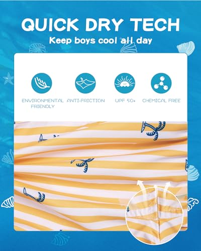 Image of SURF CUZ Boys Swim Trunks Toddler Swim Shorts UPF 50+ Bathing Suit for Boy Swimsuit Quick Dry Mesh Beach Boardshorts Swimwear