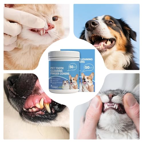Zahnreinigungstücher für Hunde, Zahnfleischpflege, Haustier-Fingerzahnbürste, Katzen-Fingerzahnbürste, für kleine, mittelgroße und große Welpen, Kätzchen, Spaziergänge, Zuhause, Reisen-5