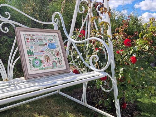 Image of RIOLIS - My Garden 2047, Cross Stitch Kits 13 inch x 13 inch, Cross Stitch Kits for Beginners & Advanced, Crossstitching Kit Adult, Embroidery Counted Stitching Kit