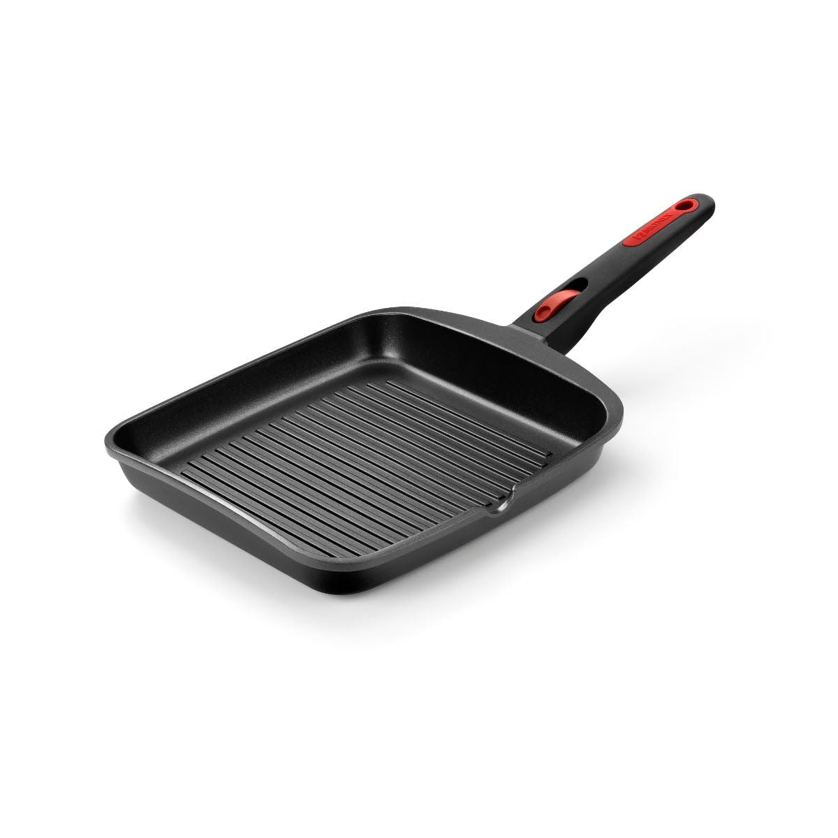 Monix In-Out | Grill con rayas 28 cm, aluminio, full induction, sin PFOA, antiadherente, apta para todo tipo de cocinas incluso inducción