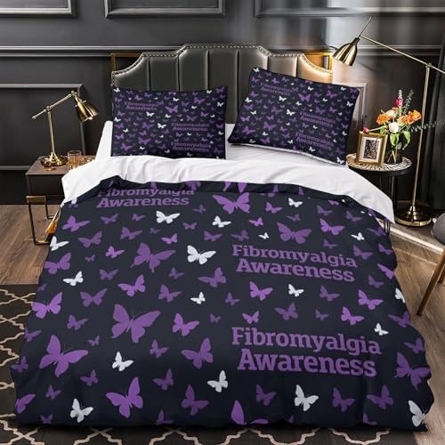 Housse de couette fibromyalgie King en impression 3D durable avec taies - 4