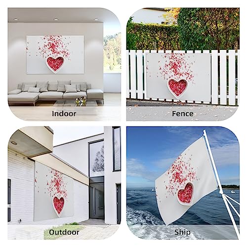 Drapeau cœur rose double face idéal pour décoration de mariage - 7