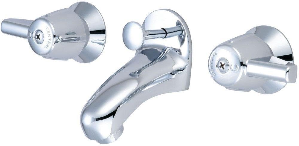 Central Brass 1178-A Two Handle Slant Back Bathroom Faucet in Chrome
