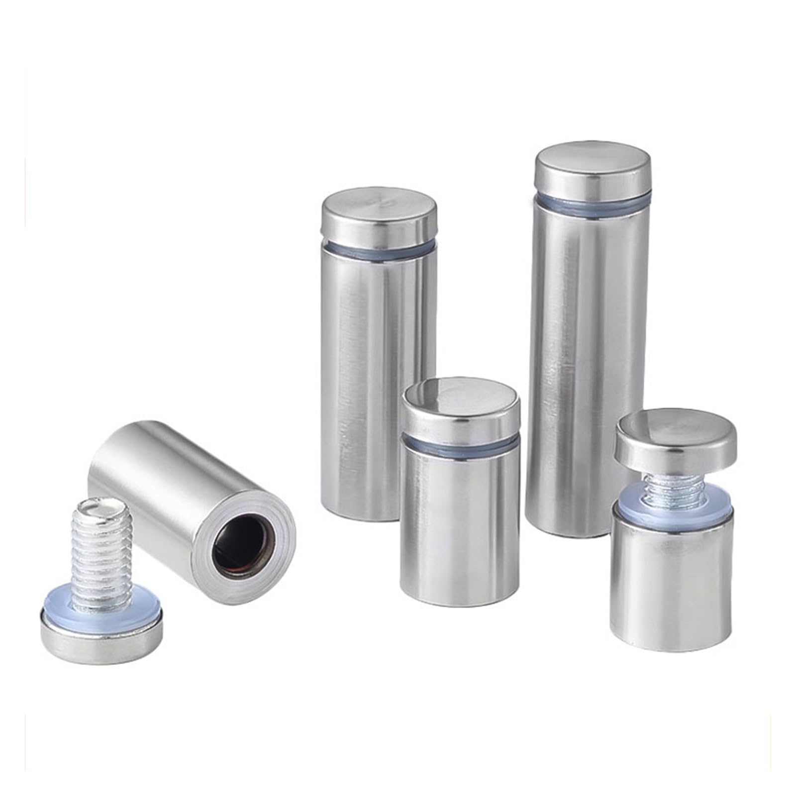 Soportes de fijación, Tornillos separadores de Acero Inoxidable for Montaje en acrílico de Vidrio, Varios tamaños, Paquete de 4/6 Piezas(4pcs,D25x80mm)