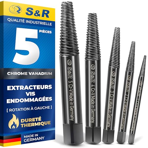 S&R Extracteur de Vis Cassée -5 Extracteur M6 de Goujons rotation à Gauche. Made in Germany