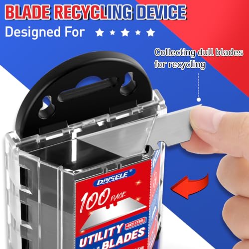 image for DIYSELF Utility Knife Blades, 100 Pack Box Cutter Blades, Knife Blades