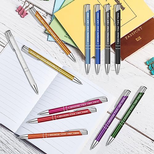 Kingluu Up to 500 Pcs Personalized Ballpoint Pens,FREE ENGRAVING Black Ink Custom Pens with Your Name Logo Message Text for Office Business School Graduation Anniversaries 24 Pcs/Pack(Assorted) - Image 5