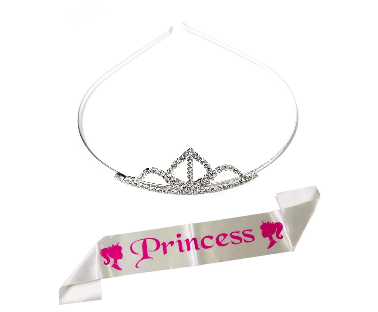 Ihs Online Birthday Girl Princess Sash and Crown - silver 2Pcs Birthday Decoration Items for Girl | Birthday Sash for Girls | Crown for Birthday Girl | Birthday Sash and Crown for Girls | Birthday Sas (B0C4HY4XTK) Amazon Price History, Amazon Price Tracker