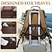 Travel Backpack for Men Carry On Backpack Flight Approved Personal Item Backpack, 18.4 inch Laptop Backpack Casual Daypack Weekender Business Hiking Backpack, Brown