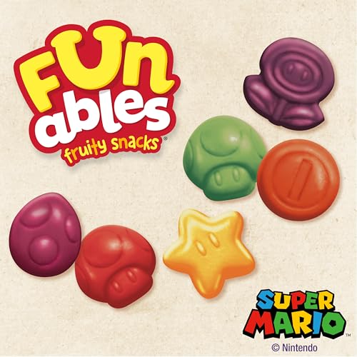 Image of Funables Super Mario Fruit Snacks, Assorted Fruit, 0.8 oz, 10 Ct