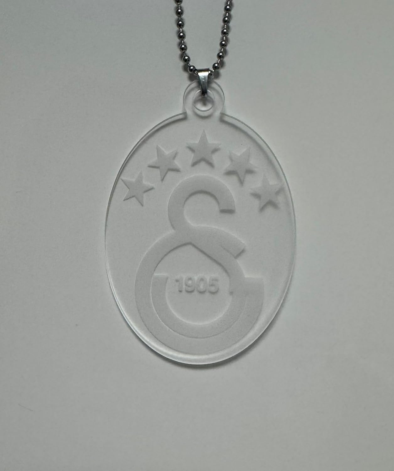 Pendentif de rétroviseur en acrylique - 8 x 6,5 cm - Galatasaray - Décoration de voiture - Remorque légère pour les fans de football
