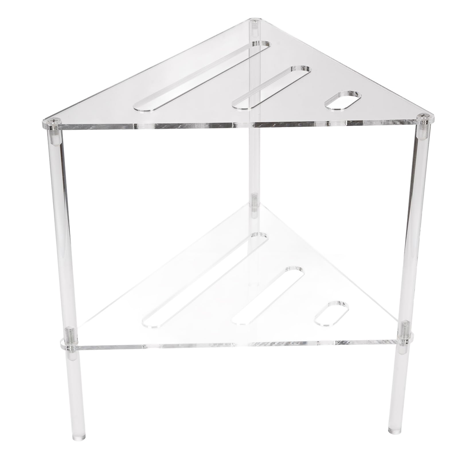 2 Tier Acrylic Corner Shower Caddy Floor Standing Organizer with Easy Installation Stylish and Versatile Transparent Acrylic Material