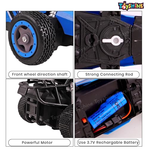 Image of Toyshine1:20 Scale Mud Race Buggy Remote Control High-Speed Off Road Rock Fast Racing Vehicle Electric RC Car for Kids Adults - Blue