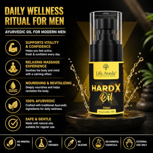 Image of Life Aveda HardX Oil for Men | आयुर्वेदिक जड़ी बूटियों से बनाया गया तेल - 30 ml (Pack of 1)