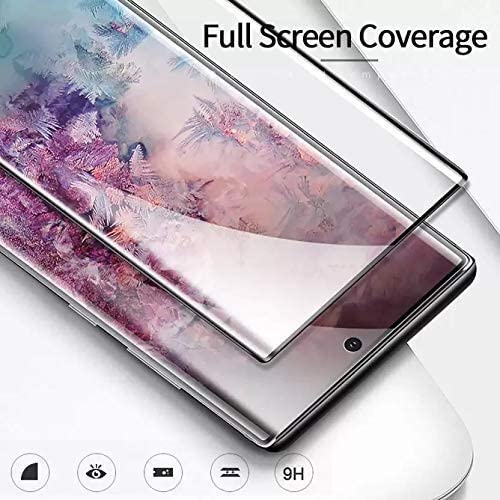 Image of Screen Protector for Samsung Galaxy Note 10 Pro (Plus) (Black) Tempered Glass Edge-to-Edge 6D Screen Guard With Installation Kit