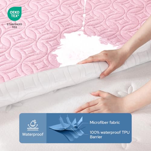 Image of BEDLORE Waterproof Mattress Protector, Twin Size Mattress Pad