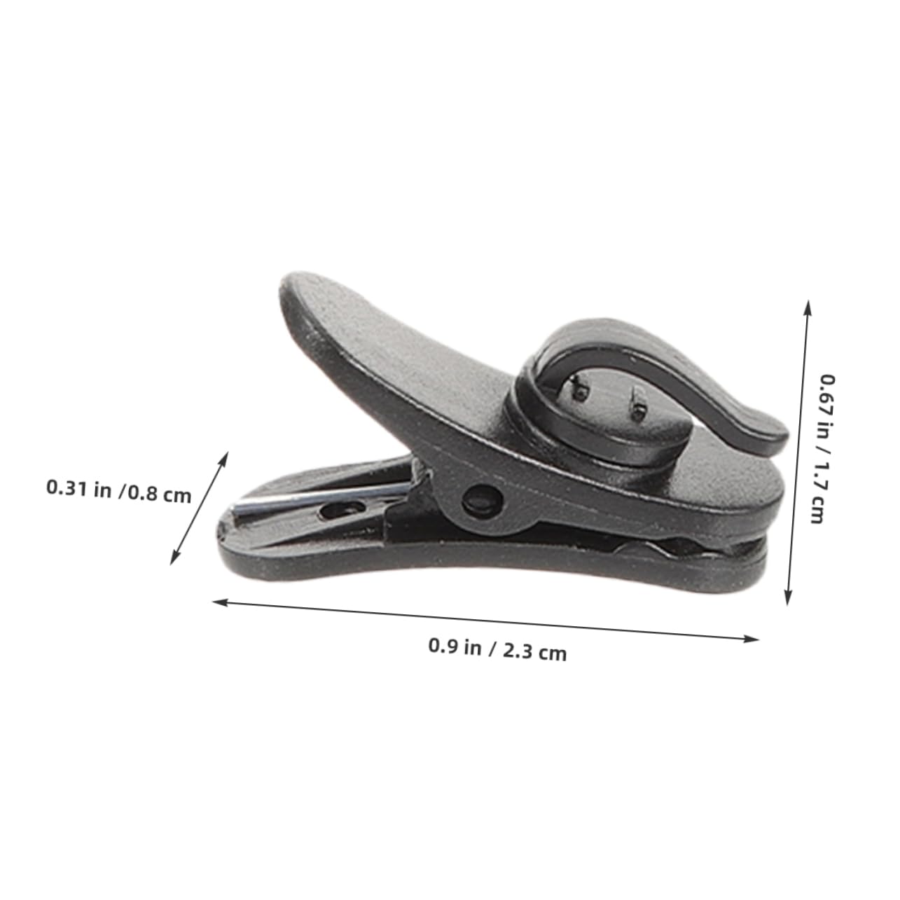 Uonlytech 200pcs Microphone Holder Clips Rotatable Earphone Wire Clips for Cord Management Lightweight Plastic Design for Secure Mic Stability for Headset and Earphone Use