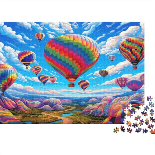 Puzzle en bois 1000pcs montgolfière pour animer vos soirées de réflexion en famille