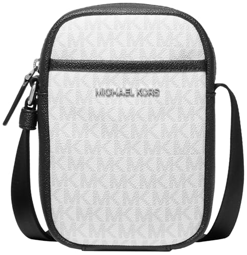 Michael Kors Men's Malone Phone Crossbody Bag, Bright White, One Size