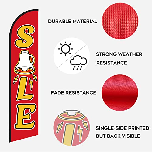Deroro Sale Feather Flags Swooper Signs Advertising Banner For Business, Outdoor Windless Flags Replacement Store Flag Only #TOP2