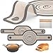 Messe mit günstig Kaufen-VBNZBK 2 Stück Backmatte Brot, Silikon Backmatte für Dutch Oven, 1 Stück Bäckermesser, Dauerbackmatte Brot Brotbackmatte Antihaft & Leicht zu reinigen Wiederverwendbare ovale mit Langen Griffen