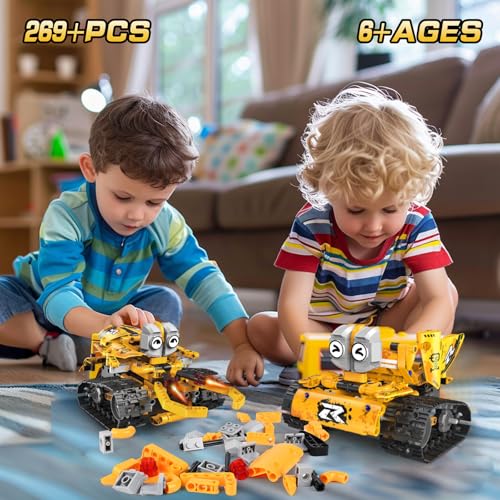 Vankarr Technik Roboter Kinder für Jungen, 5 in 1 Technik Fernsteuerung Bauspielzeug Programmierbar, Roboterspielzeug Geschenk für Kinder 12+ Jahre Jungen Mädchen, 269+Pcs