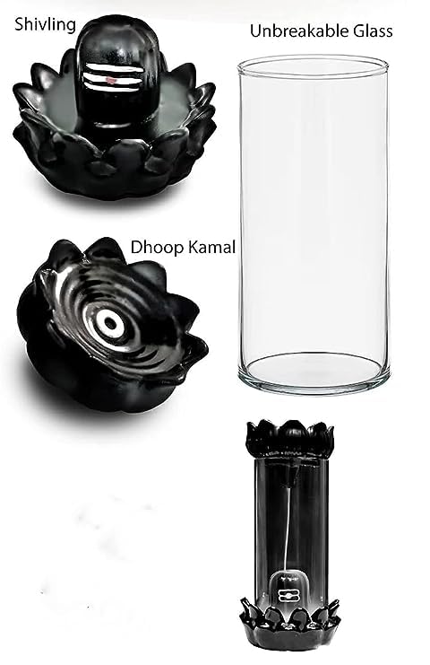 Buy The Indian Craft Shivling in Glass Fountain Backflow Smoke
