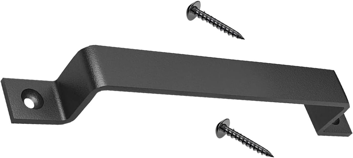 Barn Door Handles Barn Door Handle Vintage Black Iron Sliding Durable Sturdy Modern Kitchen Cabinet Garage Gate Decor