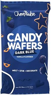 Chocomaker Vanilla Flavored Candy Wafers, Easy to Use, No Clumping, Nothing to Add, Smooth and Great for Decorating (12oz (Pack of 2), Dark Blue)