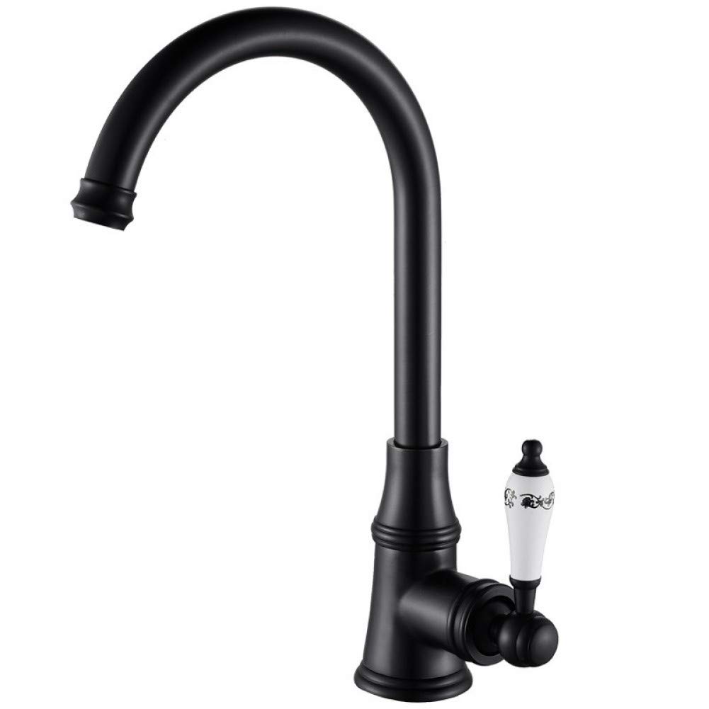 Robinet de cuisine rétro laiton noir pour remplacer un mitigeur usé