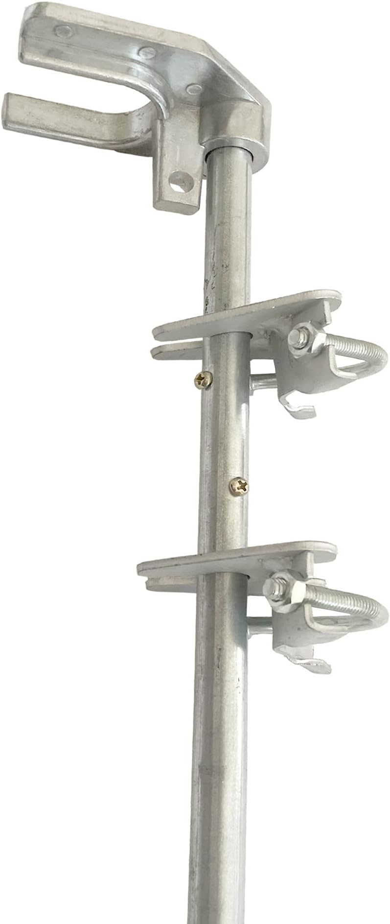 HITTITE 36" Chain Link Drop Rod for Double Gate, Pull Style Chain Link Fence Gate Latch for 1-3/8" Frame, Heavy Duty Drop Bolt Ground Latch for Metal Gates